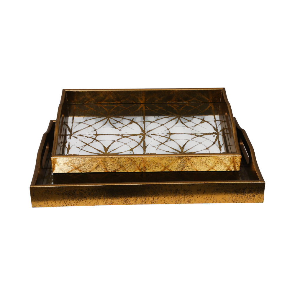 TRAY SET 2PC RECTANGULAR CX80256 Default Title - MamasJan Crockery