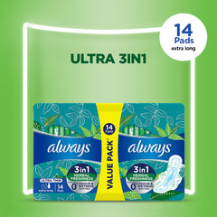 ALWAYS ULTRA SANITARY PADS EXTRA LONG VALUE PACK