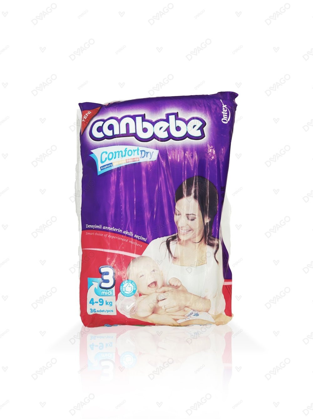 Canbebe Comfort Dry Baby Diapers Size 3 Midi 36Pcs