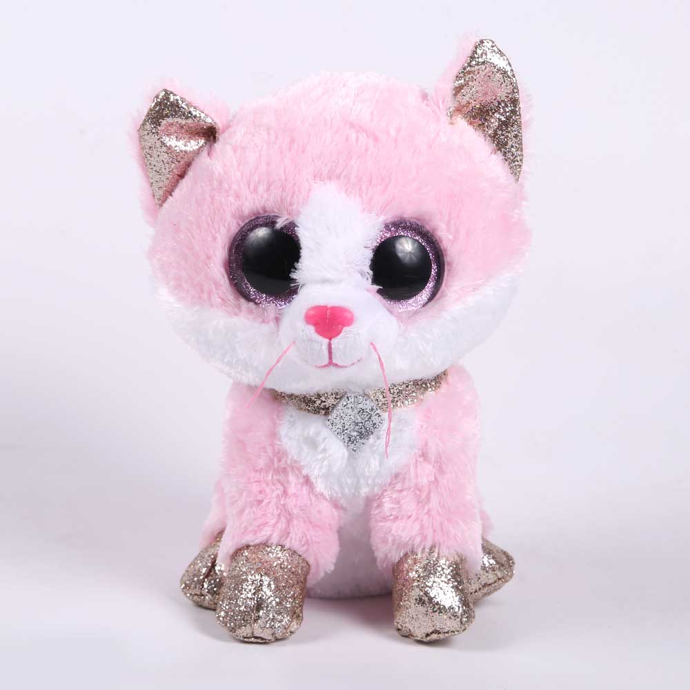 36489 BEANIE BOOS CAT FIONA PINK MED D Default Title - MamasJan Toys