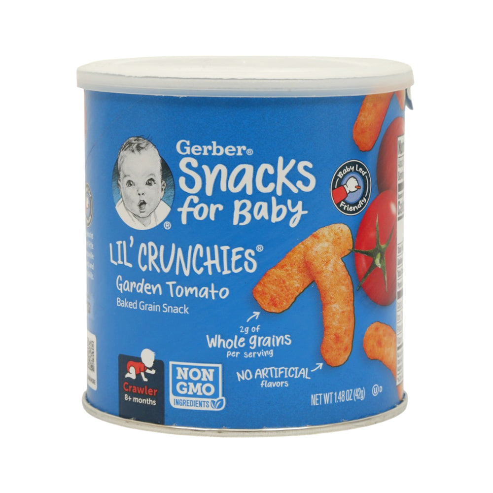 GERBER LIL CRUNCHIES GARDEN TOMATO 42 GM Default Title - MamasJan Baby Maternity Care