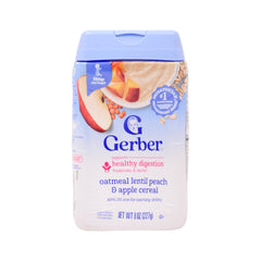 GERBER PROBIOTIC OATMEAL PEACH APPLE CEREAL SITTER 227 GM Default Title - MamasJan GroceryFoods