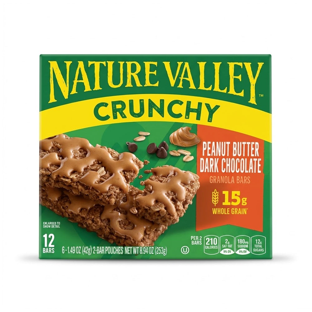 NATURE VALLEY CRUNCHY PEANUT BUTTER DARK CHOCOLATE 253 GM Default Title - MamasJan Grocery Food