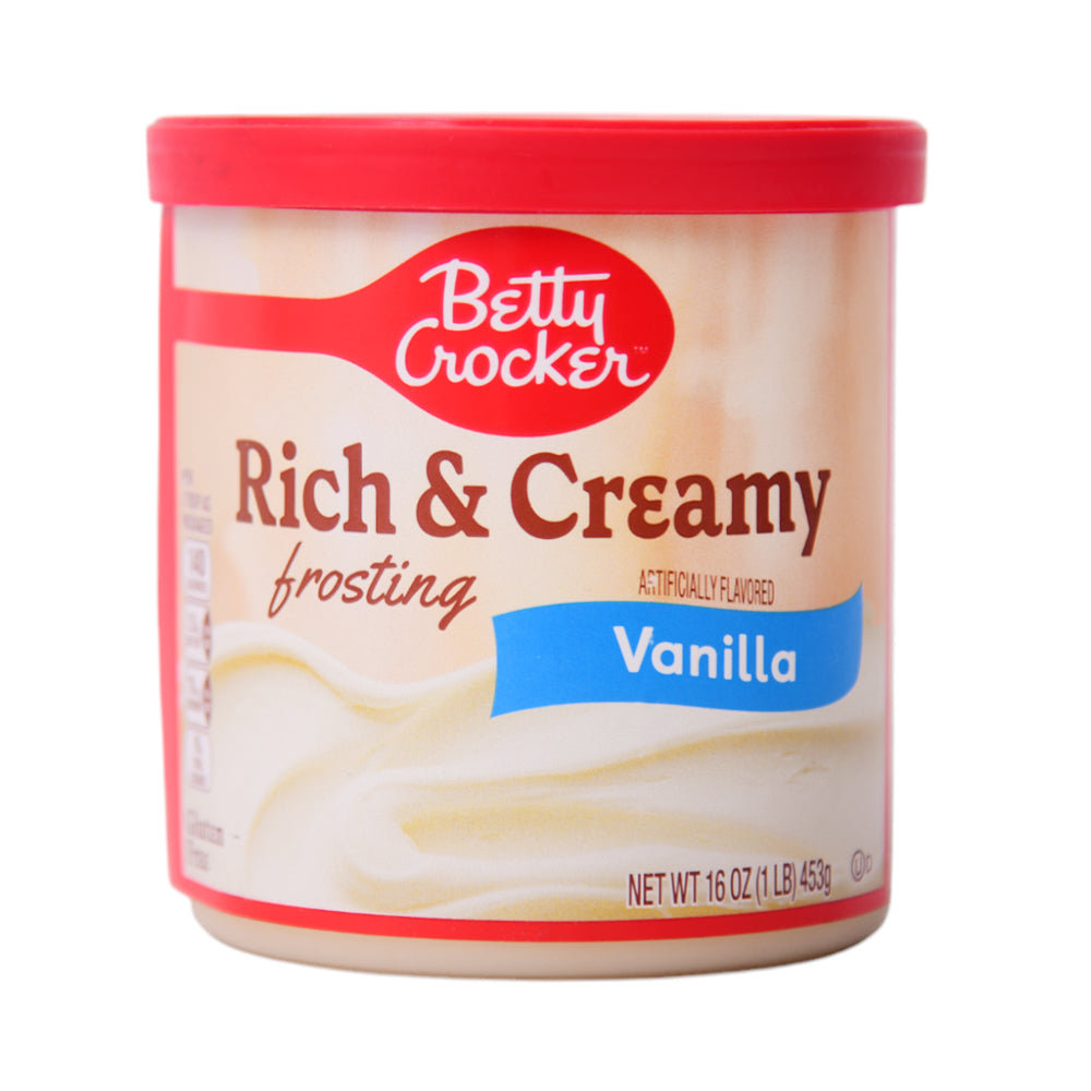 BETTY CROCKER RICH & CREAMY FROSTING VANILLA 453G Default Title - MamasJan Grocery