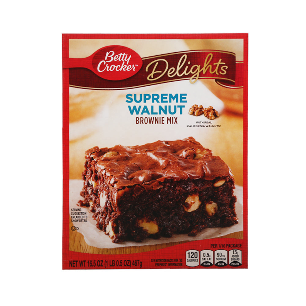 BETTY CROCKER DELIGHTS SUPREME WALNUT BROWNIE MIX 467G Default Title - MamasJan GroceryFoods