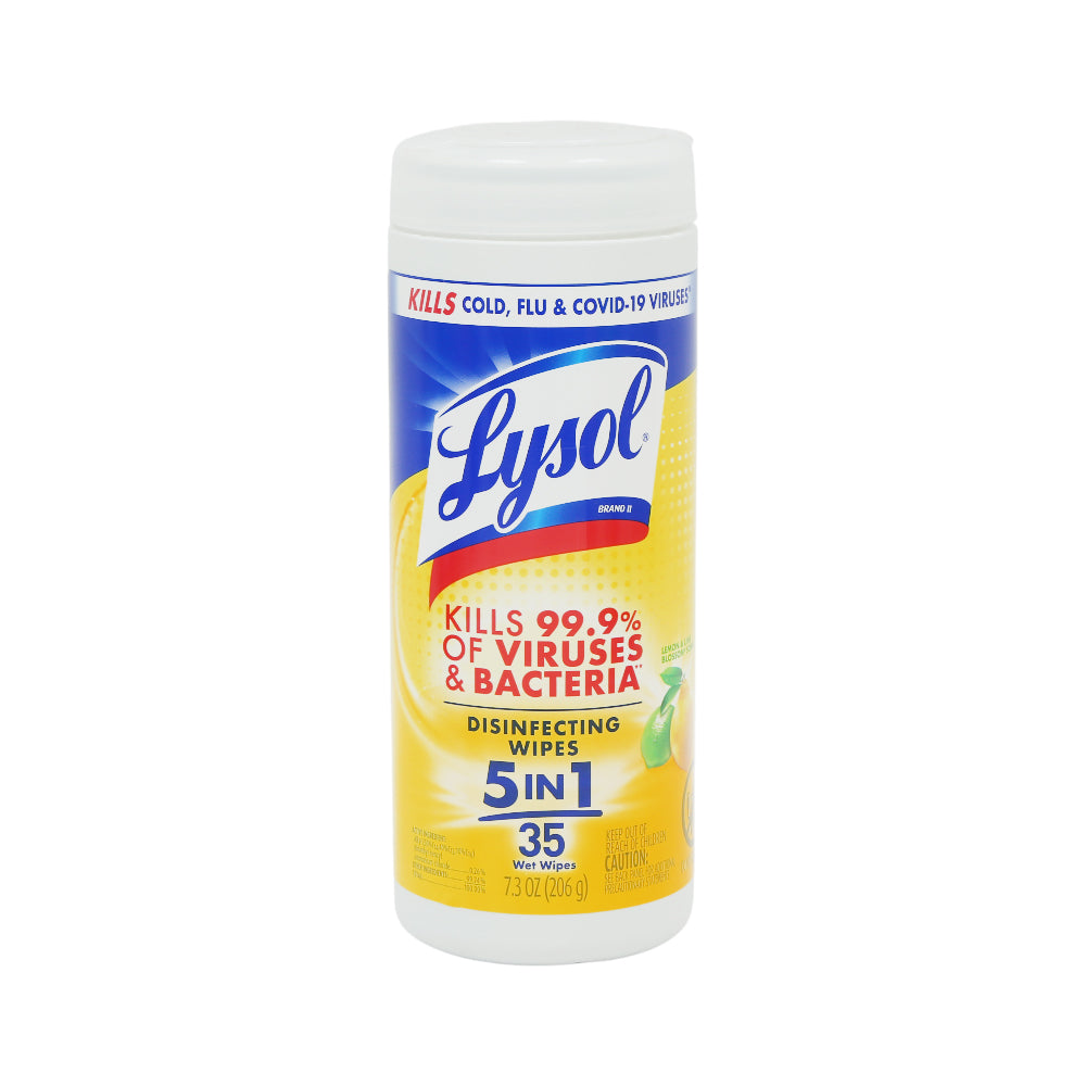 LYSOL WIPES DISINFECTING 5IN1 LEMON & LIME BLOSSOM 35S 245 G Default Title - MamasJan Grocery Nonfood