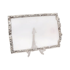 TRAY ACRYLIC SILVER SMALL 2004 Default Title - MamasJan Crockery