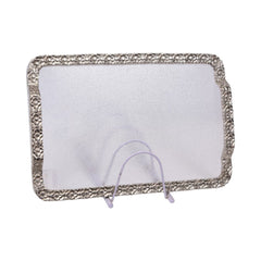 TRAY ACRYLIC SILVER MEDIUM 2005 Default Title - MamasJan Crockery