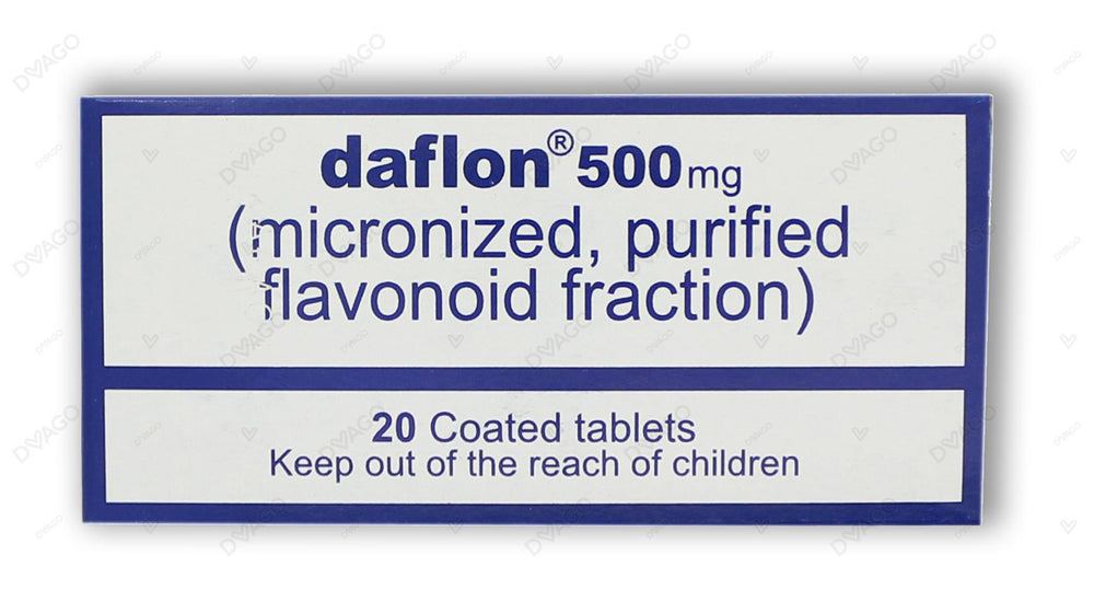 Daflon Tablets 500mg (1 Box = 2 Strips) (1 Strip = 10 Tablets)
