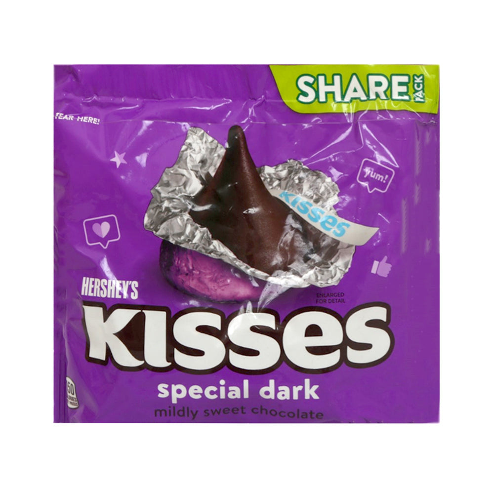 HERSHEYS KISSES CHOCOLATE SPECIAL DARK BAG 283 GM Default Title - MamasJan Grocery Food