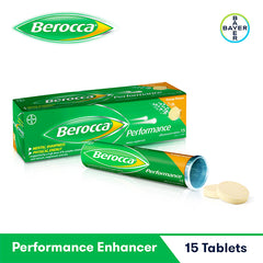 Berocca Performance Orange - Multivitamin - Performance Enhancer Effervescent Tablets (1 Bottle = 15 Tablets)