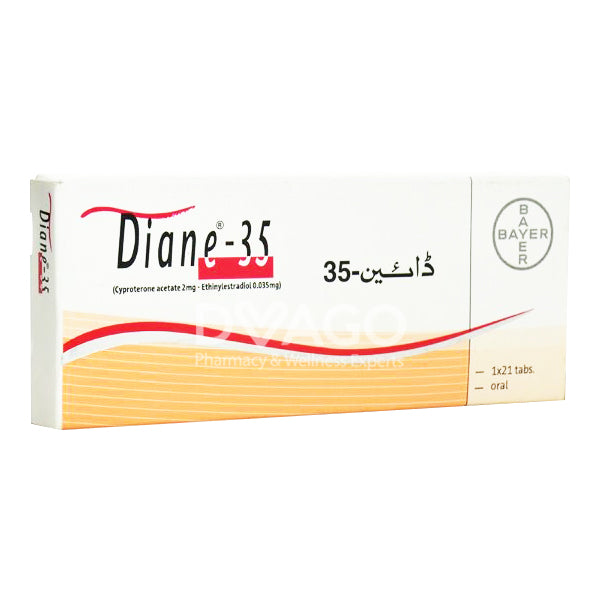Diane-35 Tablets (1 Box = 1 Strip)(1 Strip = 21 Tablets)