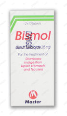Bismol Tablets 265mg (1 Strip = 10 Tablets)
