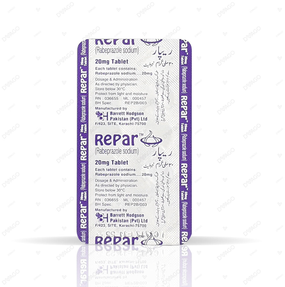 Repar Tablets 20mg (1 Box = 1 Strip)(1 Strip = 10 Tablets)