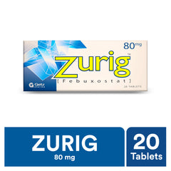 Zurig Tablets 80mg (1 Strip = 10 Tablets)