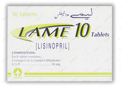 Lame Tablets 10mg (1 Strip = 15 Tablets)