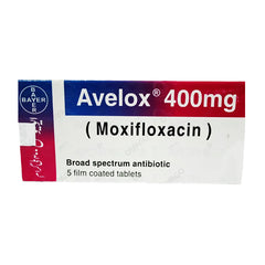 Avelox Tablets 400mg (1 Box = 1 Strip)(1 Strip = 5 Tablets)