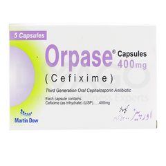 Orpase Capsules 400mg (1 Box = 1 Strip)(1 Strip = 5 Capsules)