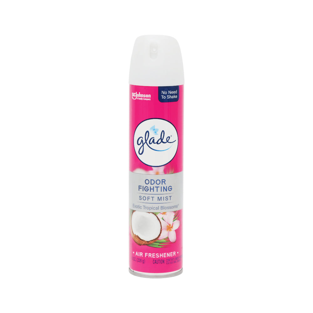 GLADE AIR FRESHENER SOFT MIST EXOTIC TROPICAL BLOSSOM 226 GM Default Title - MamasJan Grocery Nonfood