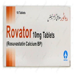 Rovator Tablets 10mg (1 Box = 1 Strip)(1 Strip = 10 Tablets)