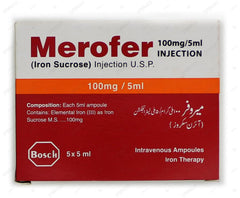 Merofer Iv Injection 100mg/5ml (1 Box = 5 Ampoules)