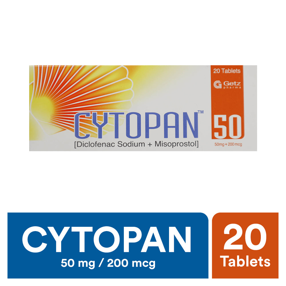 Cytopan Tablets 50mg+200Mcg (1 Strip = 10 Tablets)