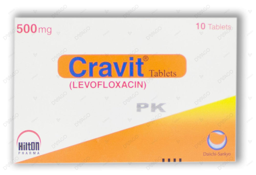 Cravit Tablets 500mg (1 Box = 1 Strip)(1 Strip = 10 Tablets)