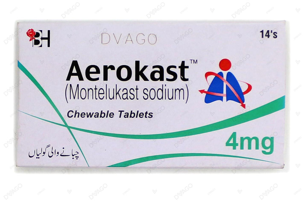 Aerokast Tablets 4mg (1 Box = 14 Tablets)