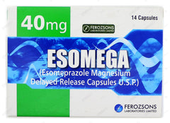 Esomega Capsules 40mg (1 Strip = 7 Capsules)