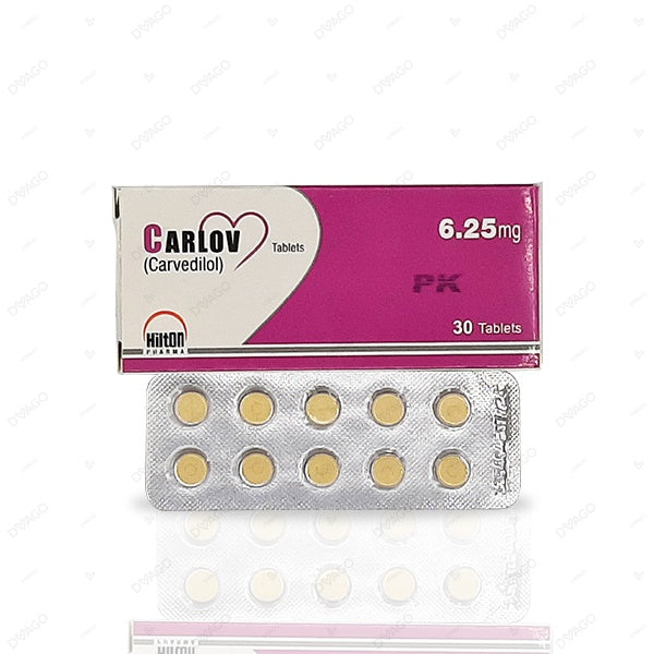 Carlov Tablets 6.25mg (1 Strip = 10 Tablets)