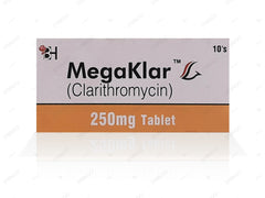Megaklar Tablets 250mg (1 Box = 1 Strip)(1 Strip = 10 Tablets)