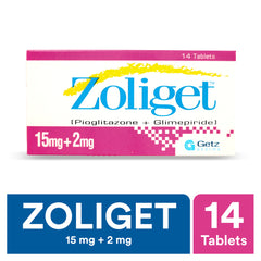 Zoliget Tablets 15mg/2mg (1 Strip = 7 Tablets)