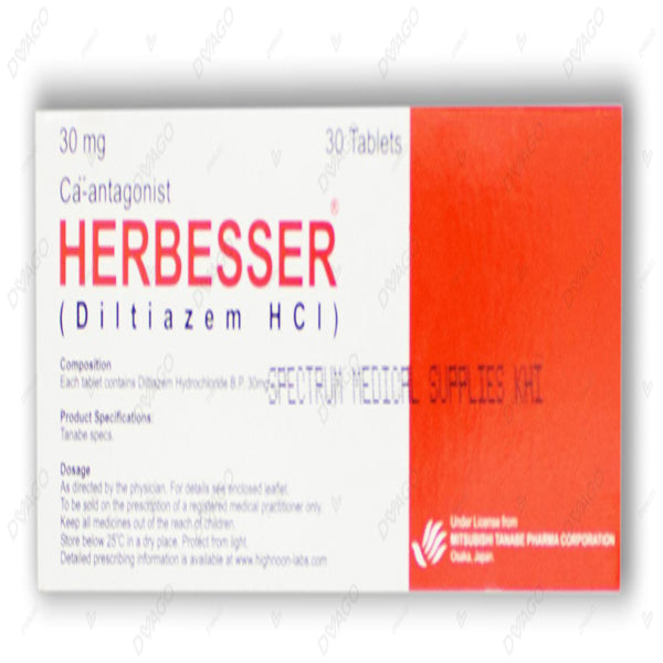 Herbesser Tablets 30mg (1 Strip = 10 Tablets)