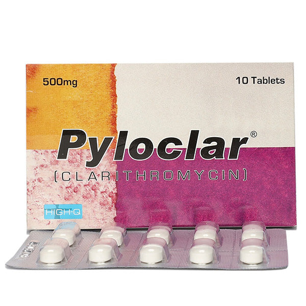 Pyloclar Tablets 500mg (1 Box = 1 Strip)(1 Strip = 10 Tablets)