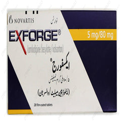 Exforge Tablets 5mg/80mg (1 Strip = 14 Tablets)
