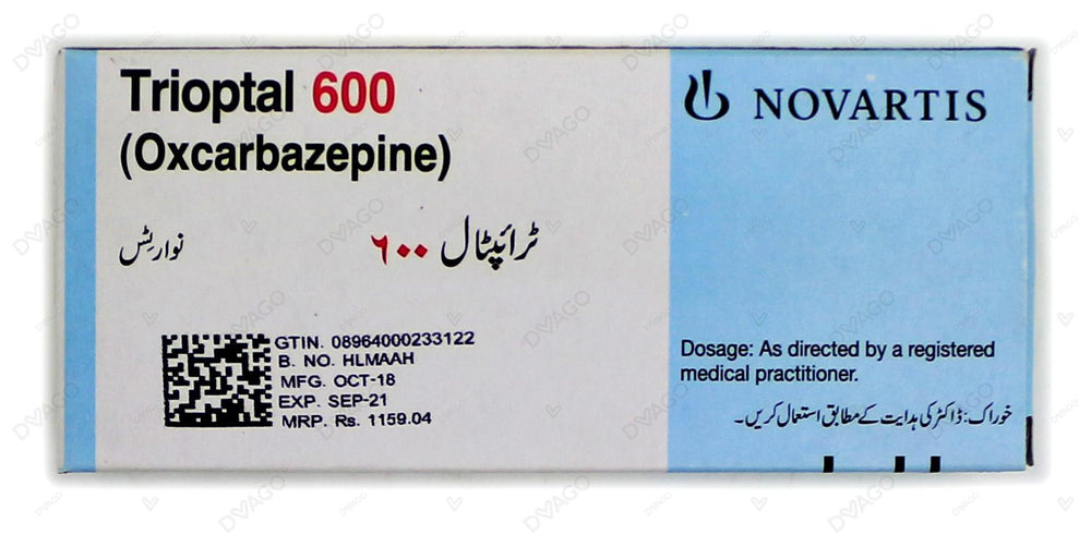 Trioptal Tablets 600mg (1 Box = 5 Strips) (1 Strip = 10 Tablets)