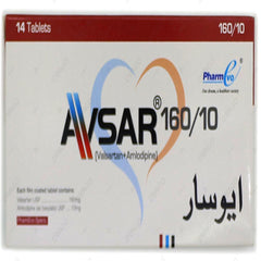 Avsar Tablets 160/10mg (1 Box = 2 Strips) (1 Strip = 7 Tablets)