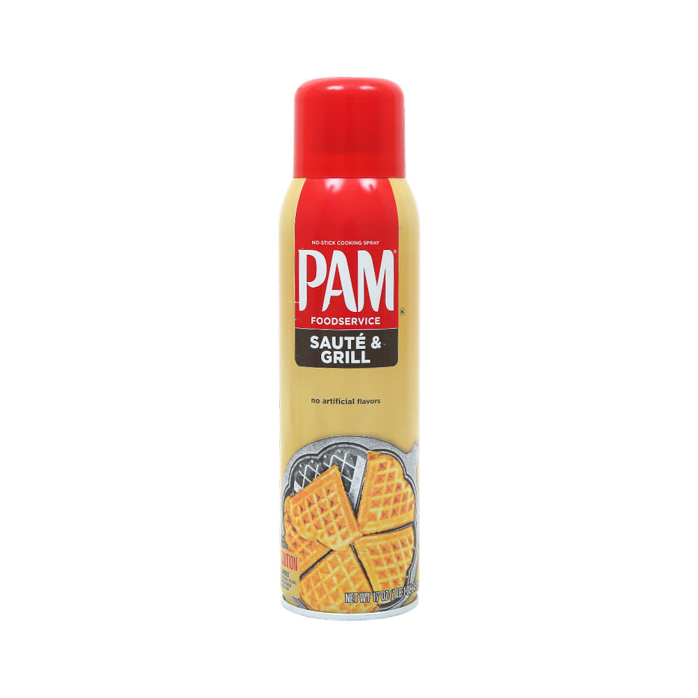 PAM COOKING SPRAY SAUTE & GRILL NON STICK 481 GM Default Title - MamasJan Grocery Food