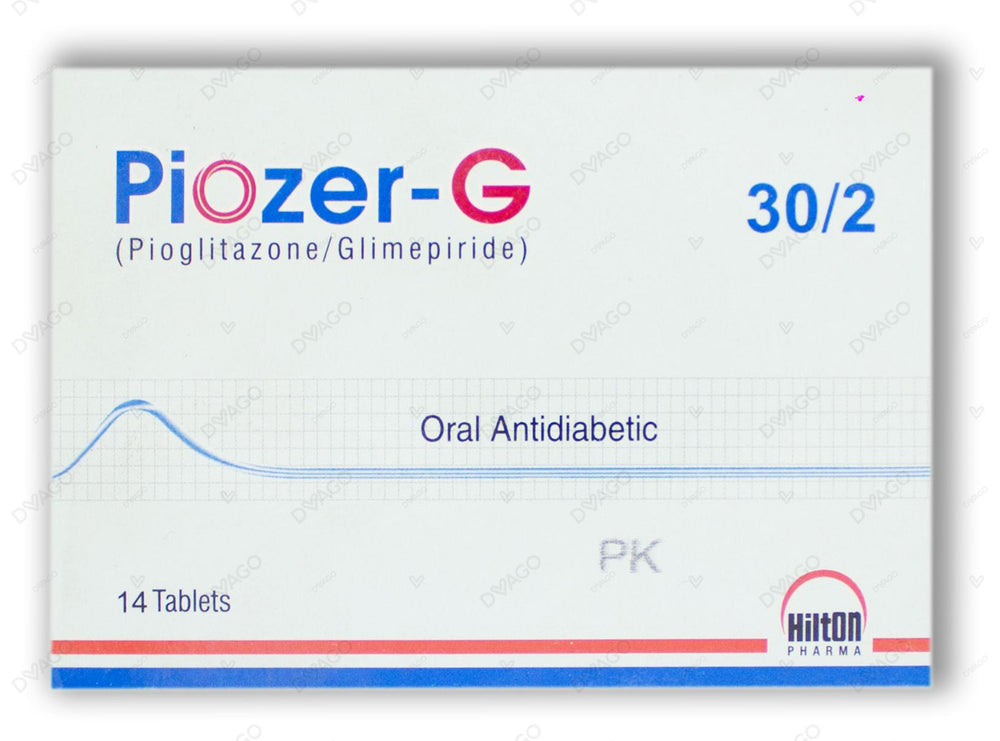 Piozer-G Tablets 30mg/2mg (1 Strip = 7 Tablets)