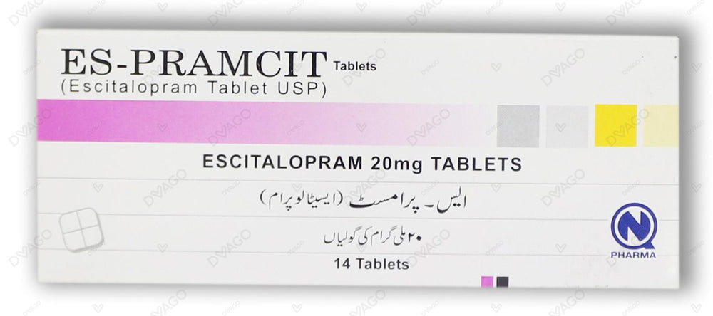 Es-Pramcit Tablets 20mg (1 Box = 1 Strip)(1 Strip = 14 Tablets)