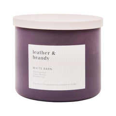 BATH AND BODY WORKS LEATHER & BRANDY CANDLE 411G Default Title - MamasJan Makeup