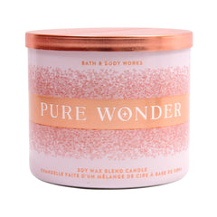 BATH & BODY WORKS 3 WICKET CANDLE PURE WONDER 411 GM Default Title - MamasJan Makeup