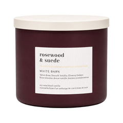 BATH & BODY WORKS ROSEWOOD & SUEDE CANDLE 3 WICK 411 GM Default Title - MamasJan Makeup