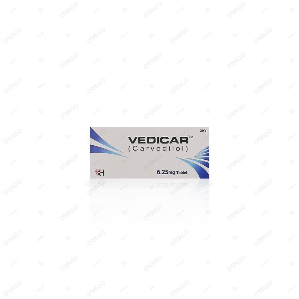 Vedicar Tablets 6.25mg (1 Strip = 10 Tablets)