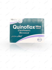 Quinoflox Tablets 500mg (1 Box = 1 Strip)(1 Strip = 10 Tablets)