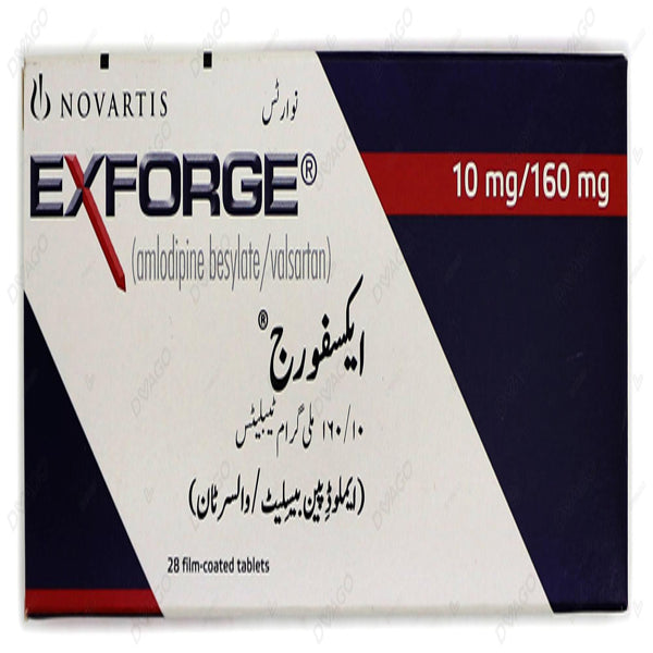 Exforge Tablets 10mg/160mg (1 Box = 2 Strips) (1 Strip = 14 Tablets)