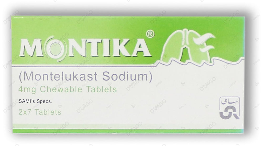 Montika Chewable Tablets 4mg (1 Strip = 7 Tablets)