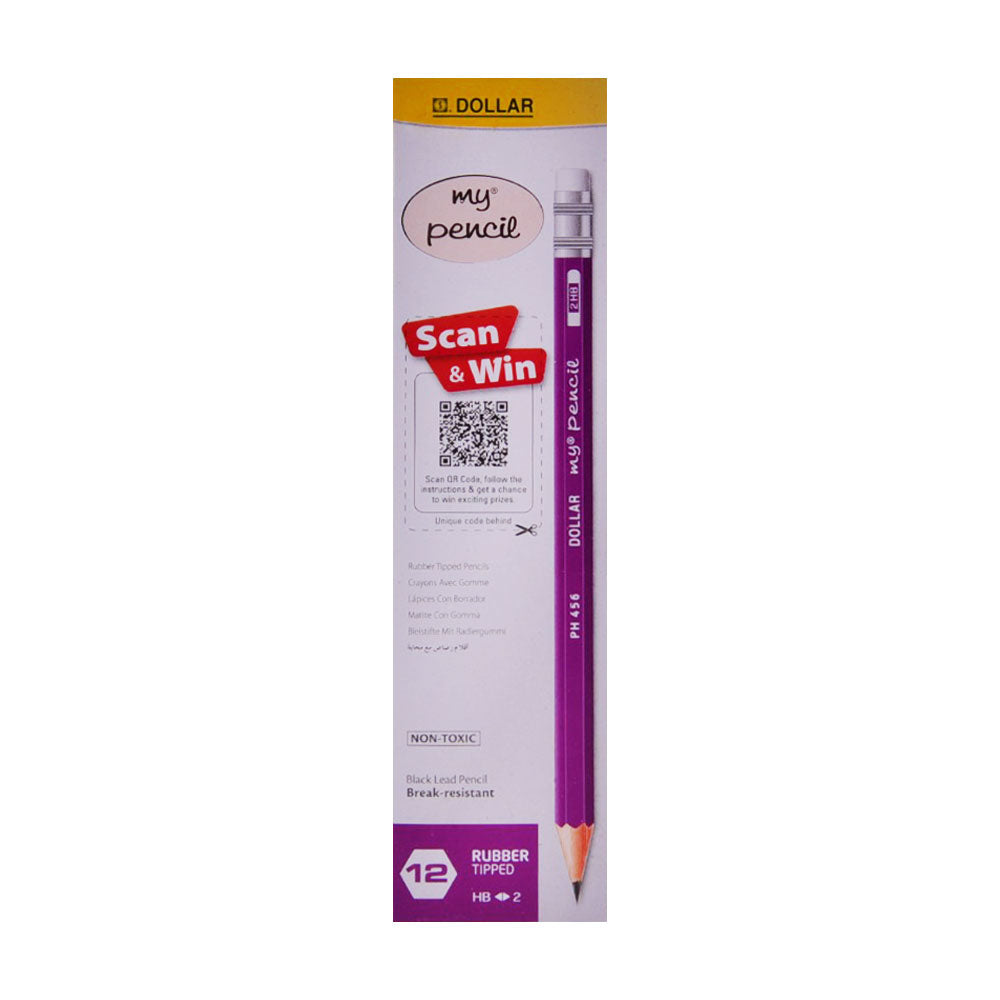 PT456 DOLLAR MY PENCIL WOW PENCIL 12PC PACK PURPLE Default Title - MamasJan Toys