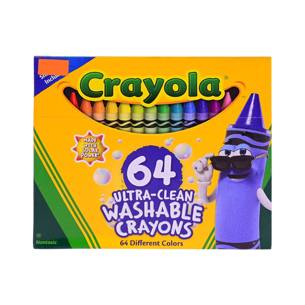 CRAYOLA CRAYON 64CT WASH ULTRA CLEAN 523287 Default Title - MamasJan Toys