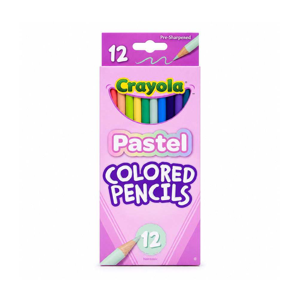 682030 CRY PENCIL 12CT PASTEL COLORED A.I Default Title - MamasJan Toys